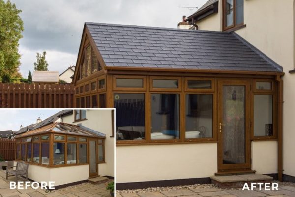 Tiled conservatory roof