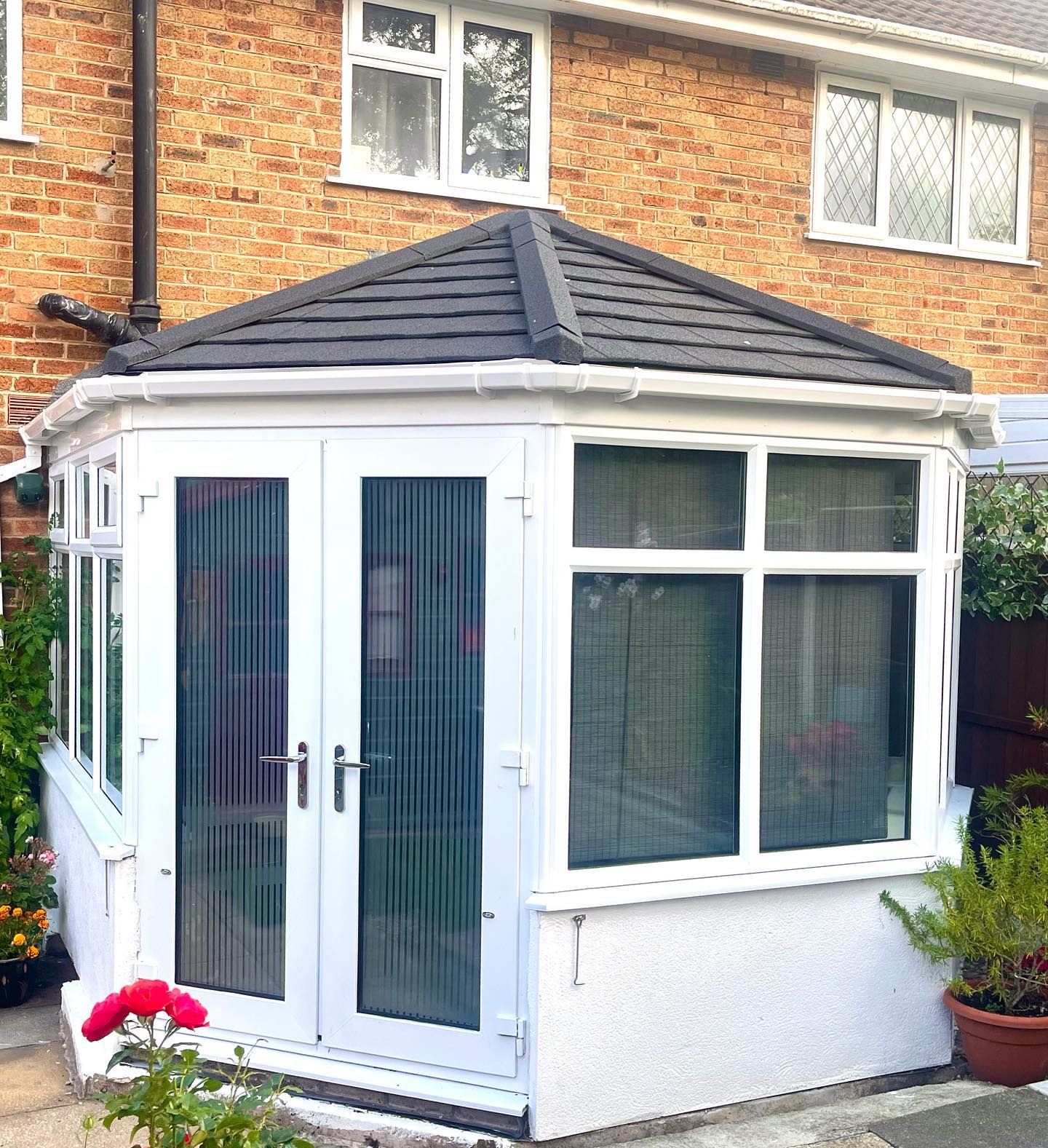 Quality tiled conservatory roof installation on a period property